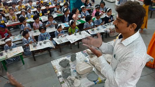 Ganapati idol making Ganapati idol making