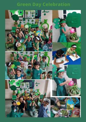 Green colour day and Circle shape Green colour day and Circle shape