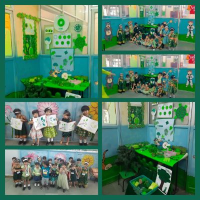 Green colour day and Circle shape Green colour day and Circle shape